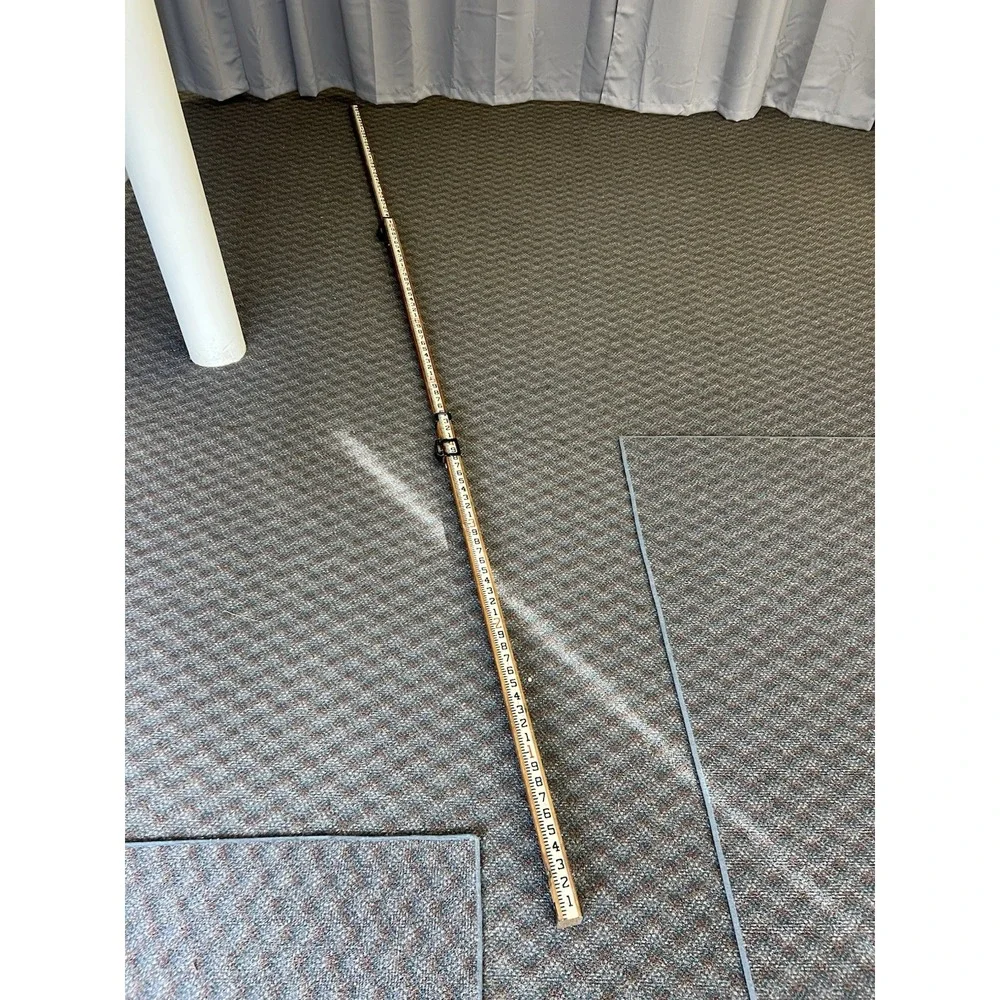Vintage 11' WOOD MEASURING STICK grade rod rule surveying leveling story pole